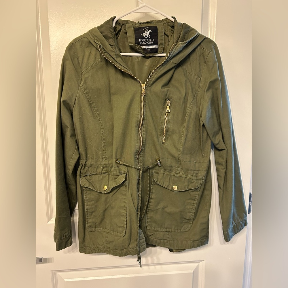 Beverly Hills Polo Club Women's Olive Utility Jacket